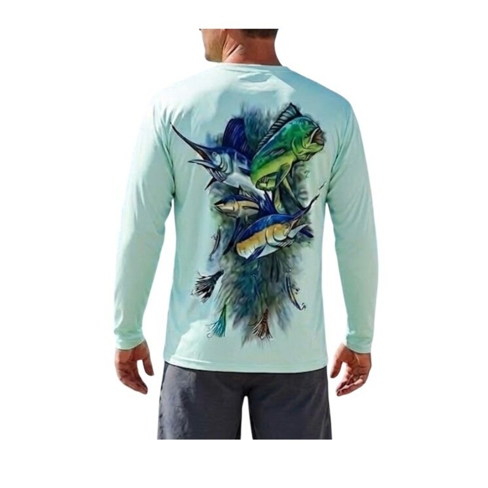 Spicy‎ Tuna Nassau Bahamas Turquoise Fishing Coastal Outfitters Surf Tee XL